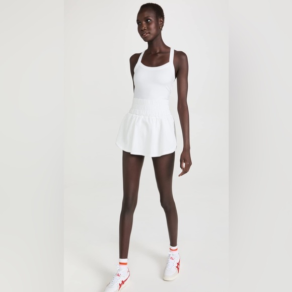 FP Movement by Free People Women's Way Home 1 piece Skort Romper, White, M - Picture 3 of 11